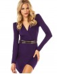 Rochie Asimetrica cu Maneci Lungi LC21680P2